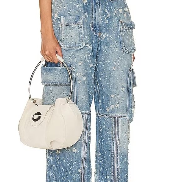 New in Box Coperni Large Ring Bag Beige Silver - Picture 4 of 12